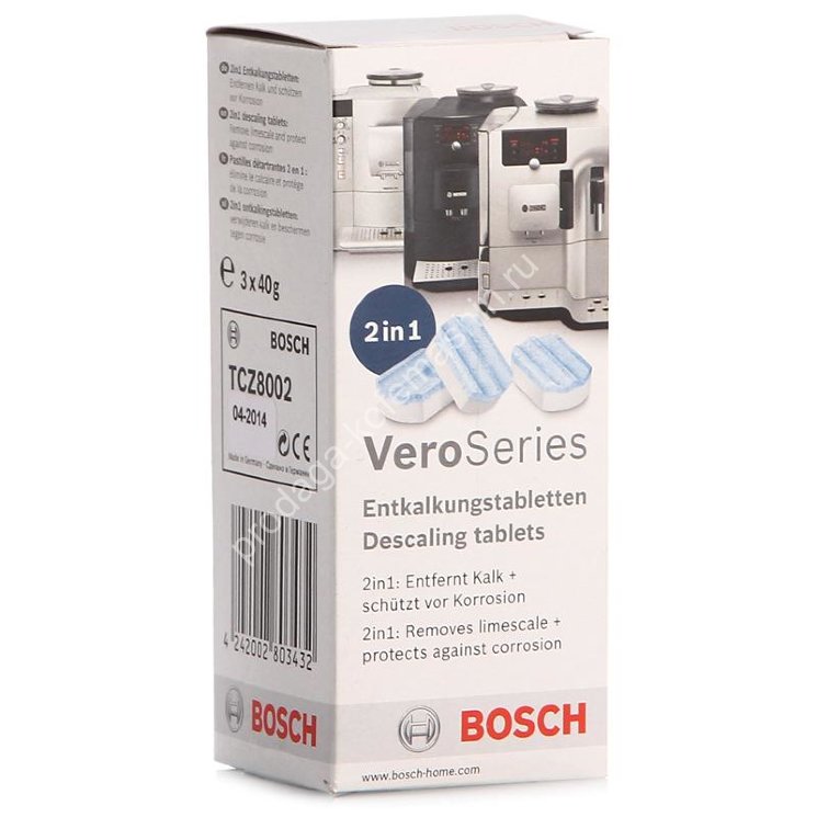 Таблетки для декальцинации автоматических кофемашин Bosch TCZ 8002